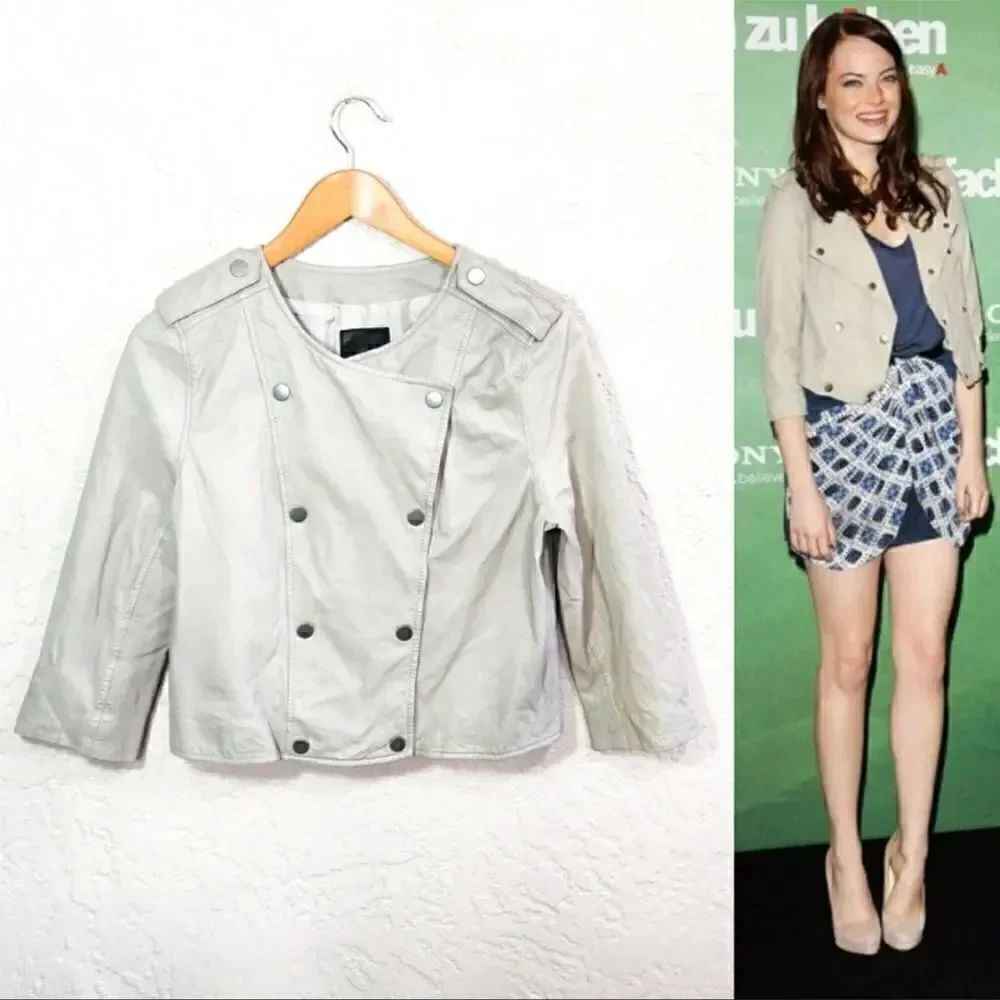 Joie womans lamb leather jacket medium silk lined BoxL